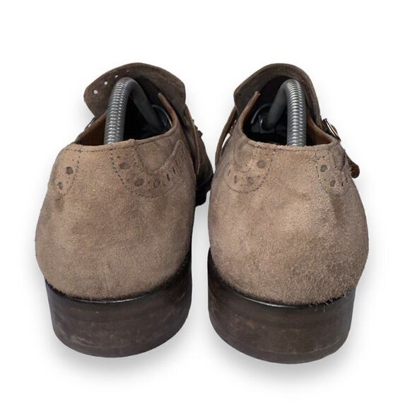 Lottusse Plomo Suede Monk‎ Strap Kiltie Wingtip Loafers Brown L7128 Men\'s 9.5 main image 7